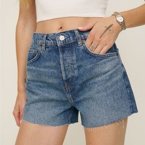 Reformation Charlene High Rise Jean Shorts